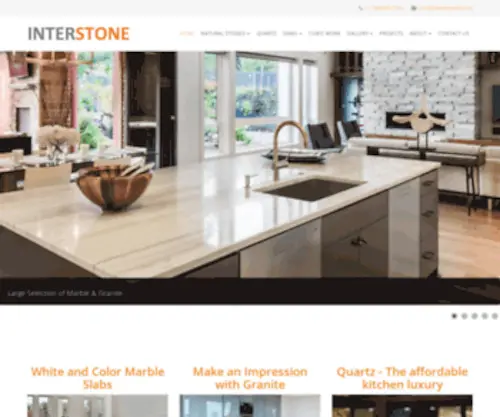 Interstoneltd.com(Marble and Granite importer and manufacturer of stone products in Miami. High) Screenshot