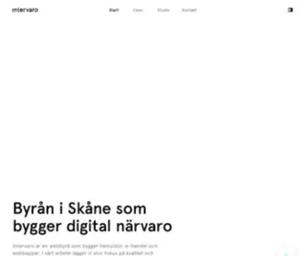 Intervaro.se(En webbyrå i Skåne som bygger digital närvaro) Screenshot