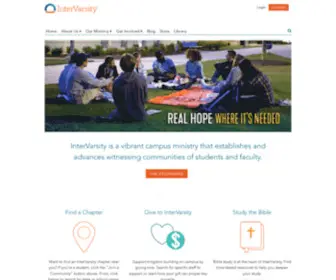 Intervarsity.org(InterVarsity Christian Fellowship/USA) Screenshot