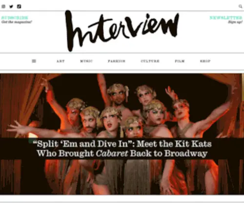 Interviewmagazine.com(Interview Magazine) Screenshot