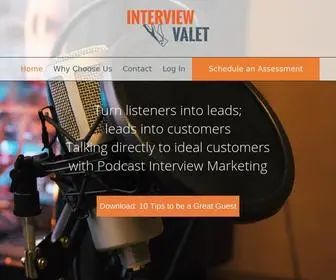 InterviewValet.com(Podcast interview marketing) Screenshot