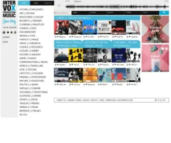 Intervox.co.uk(Intervox production music) Screenshot