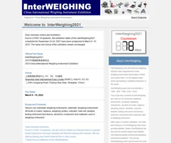 Interweighing.com(InterWeighing is the International Weighing Expo organized by China Weighing Asso(CWIA)) Screenshot