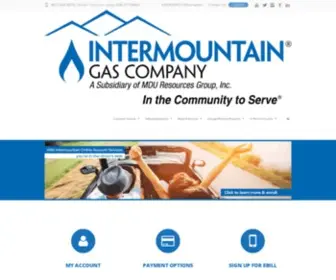 Intgas.com(Intermountain gas company) Screenshot