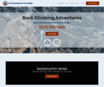 Inthecompanyofguides.com(Professional Mountain Guides serving Wasatch Mountains) Screenshot