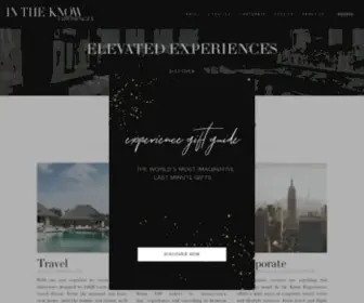 Intheknowexperiences.com(In the Know Experiences) Screenshot