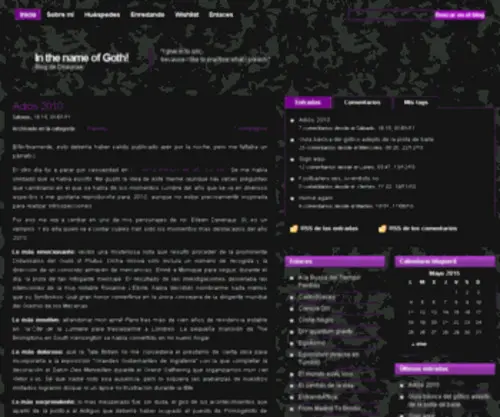 Inthenameofgoth.com(In the name of Goth) Screenshot