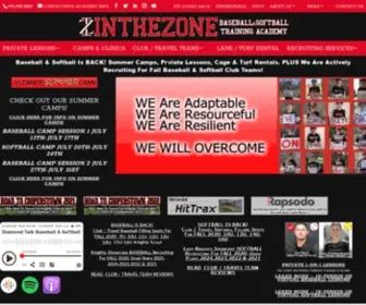 Inthezonenj.com(In The Zone Baseball Training) Screenshot