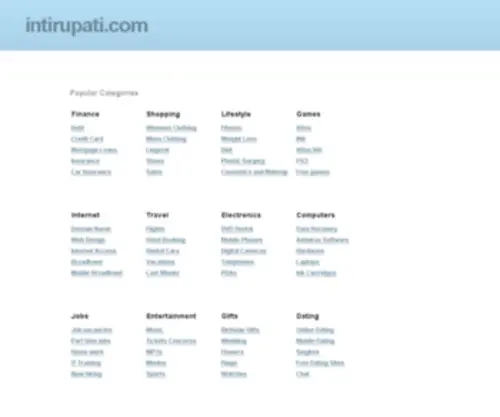 Intirupati.com(Information about temples) Screenshot
