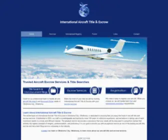 Intlaircraft.com(International Aircraft Title &amp; Escrow) Screenshot