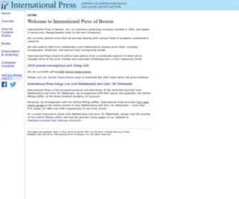 Intlpress.com(International Press of Boston) Screenshot