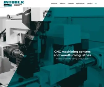 Intorex.com(CNC machining centers and woodturning lathes) Screenshot