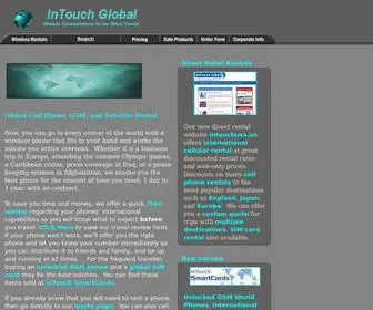 IntouchGlobal.com(Cellular phone rental rent a cell phone) Screenshot