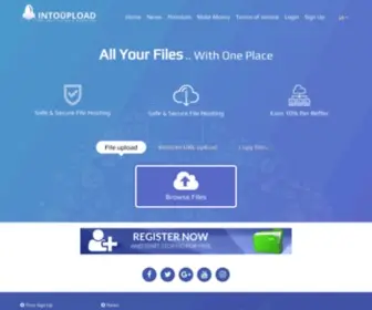 Intoupload.net(File upload) Screenshot