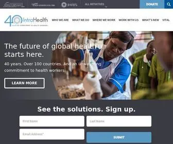 Intrahealth.org(Because health workers save lives) Screenshot