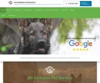 Intrainingk9.com(In Training K9 Services) Screenshot