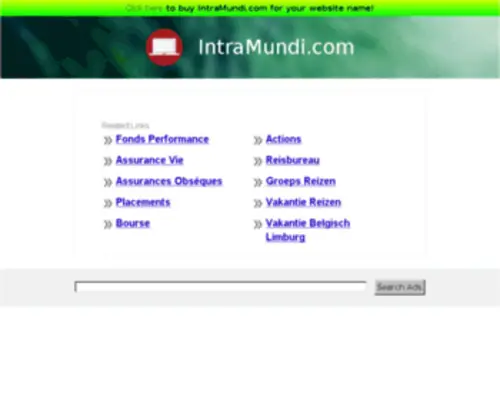 Intramundi.com(The Leading Intra Mundi Site on the Net) Screenshot