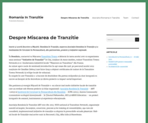 Intranzitie.org(Transition Romania) Screenshot