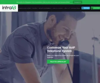 Intratel.ca(Internet Telephone & VoIP Phone Service Providers Toronto) Screenshot