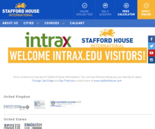 Intrax.edu(Intrax English Programs) Screenshot