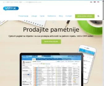 Intrixcrm.com(CRM sustav za prodaju i upravljanje projektima) Screenshot