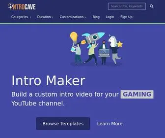 Introcave.com(Intro Maker for YouTube) Screenshot