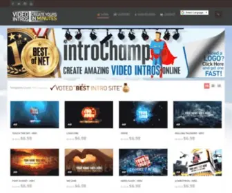 Introchamp.com(Video Intro Maker Online) Screenshot