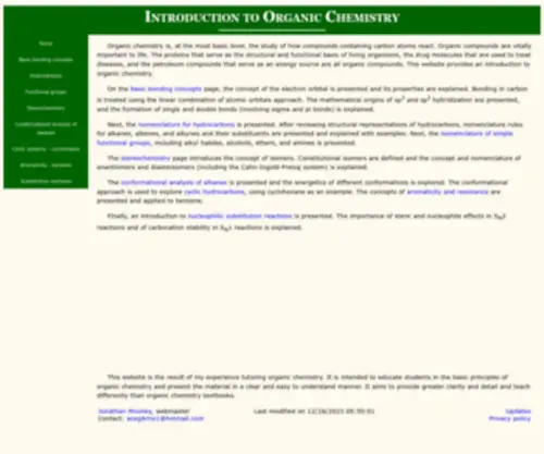 Introorganicchemistry.com(Introduction to organic chemistry) Screenshot