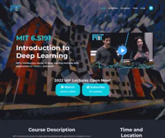 Introtodeeplearning.com(MIT Deep Learning 6.S191) Screenshot