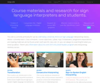 INTRPR.info(Course materials and research for sign language interpreting students and practitioners) Screenshot