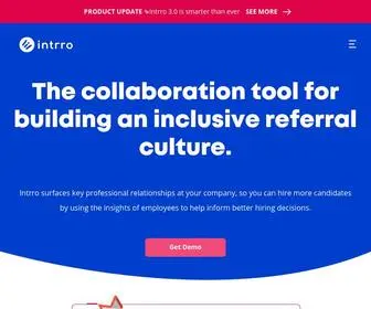 Intrro.com(Building great teams with employee referrals) Screenshot