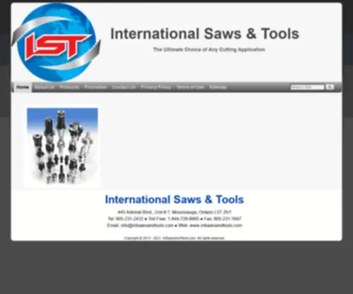 Intsawsandtools.com(International Saws and Tools) Screenshot