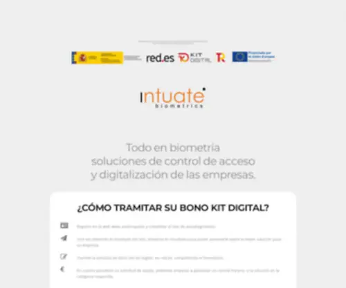Intuate.com(All in biometrics) Screenshot