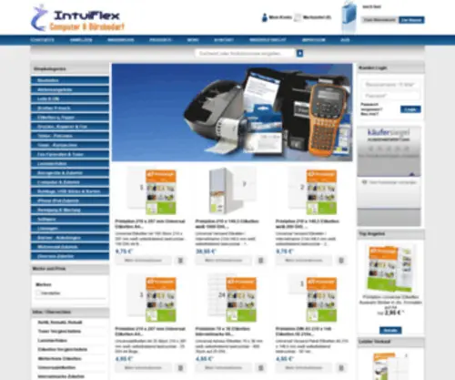 Intuiflex.com(Toner Patronen Etiketten Schriftbänder uvm) Screenshot