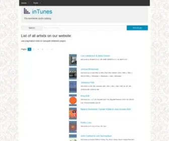 Intunes.ru(A comprehensive database of artists and releases the songs) Screenshot