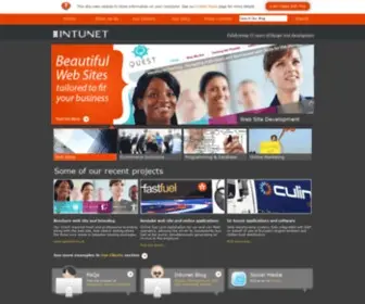 Intunet.co.uk(We build web sites and Web Applications in Bournemouth and Dorset) Screenshot