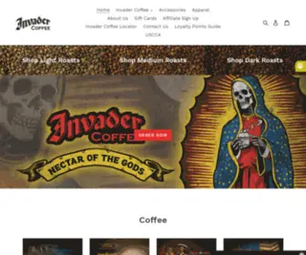 Invadercoffee.com(Fuel for the Warrior Lifestyle) Screenshot