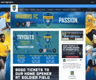 Invadersfc.com(Indiana Invaders FC) Screenshot