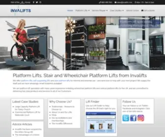 Invalifts.com(Platform lifts and wheelchair platform lifts from Invalifts) Screenshot