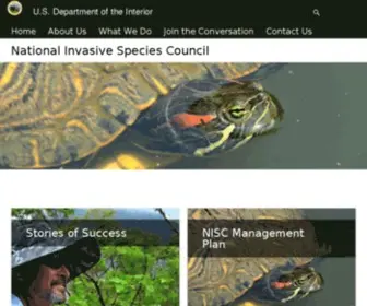 Invasivespecies.gov(National Invasive Species Council) Screenshot