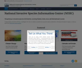 Invasivespeciesinfo.gov(National Invasive Species Information Center) Screenshot