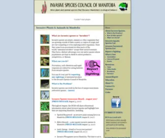 Invasivespeciesmanitoba.com(Invasive Species Council of Manitoba) Screenshot