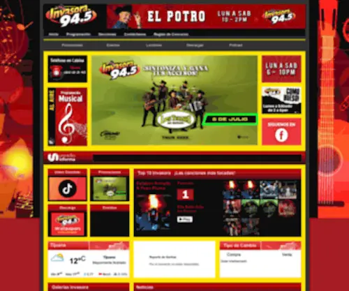 Invasora945.com(Invasora 945) Screenshot