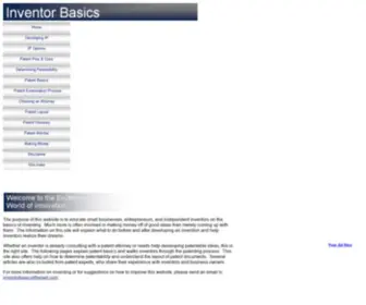 Inventorbasics.com(The purpose of this website) Screenshot