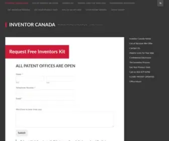 Inventorcanada.com(Request Free Inventors Kit) Screenshot