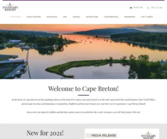 Inveraryresort.com(Hotel Resort in Cape Breton) Screenshot