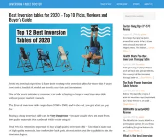 Inversiontabledoctor.com(Top 12 Best Inversion Tables ofDetailed Reviews) Screenshot