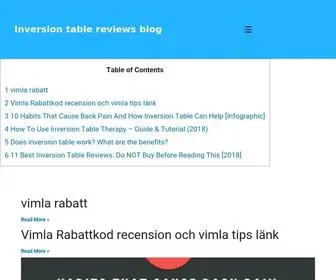 Inversiontablereviewsblog.com(Inversion Table Reviews Blog) Screenshot