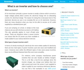 Invertero.com(Power inverter reviews and much more) Screenshot