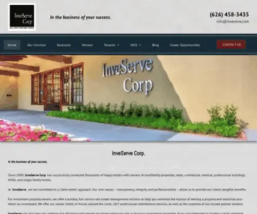 Inveserve.com(San Gabriel Valley Property Management) Screenshot